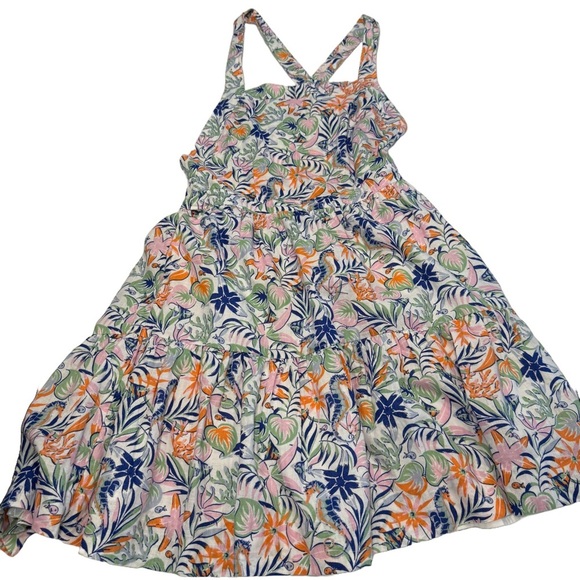 Polo Ralph Lauren Dress Big Girls Sz 16 Linen-Cotton Tropical Beach Summer NWT - Picture 3 of 12